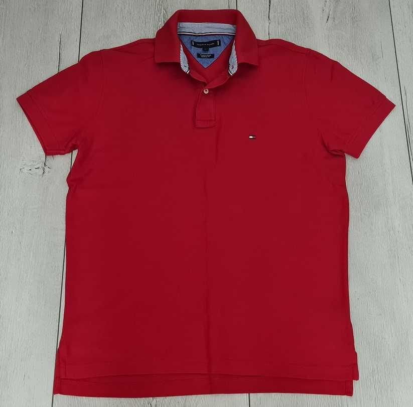NOWA Koszulka POLO męska TOMMY HILFIGER regular fit (rozmiar M/L)