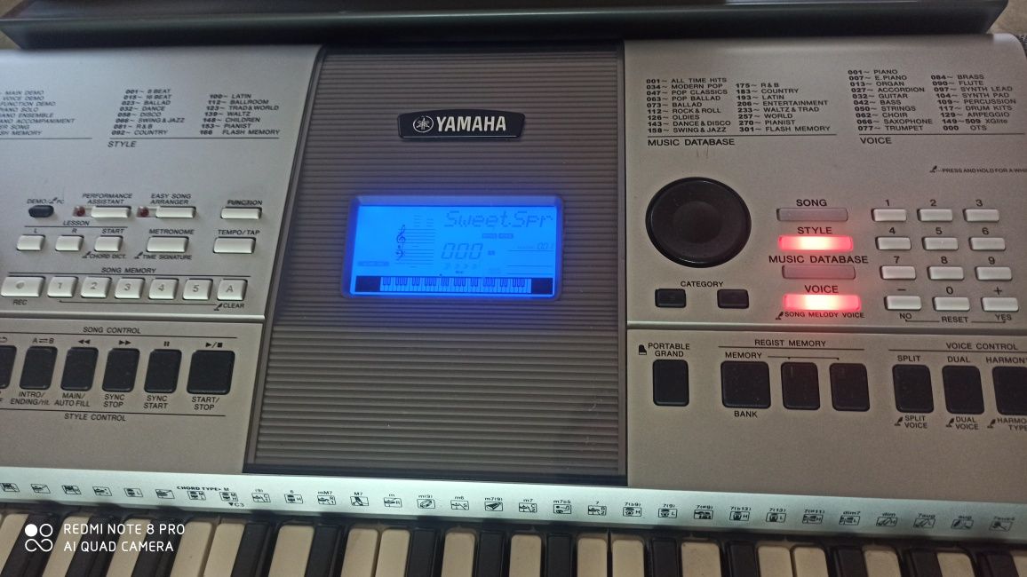 Yamaha PSR E 413 keyboard klawisze
