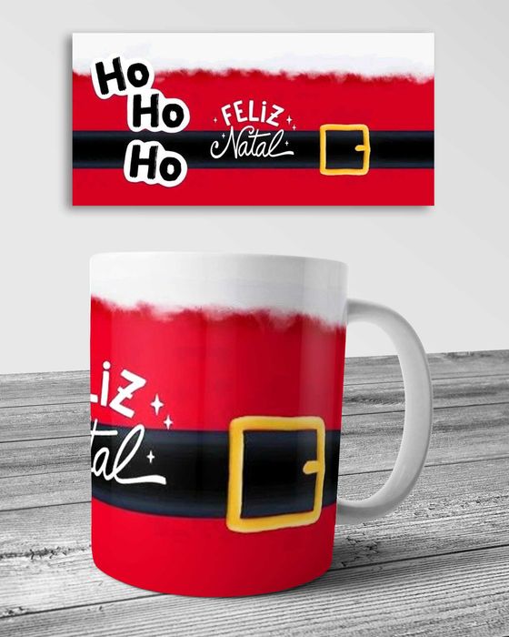 Canecas de Ceramica branca personalizadas de Natal
