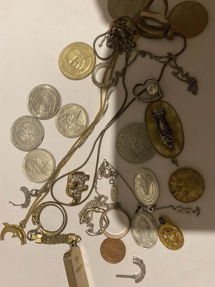 Stara bizuteria medale zetony monety