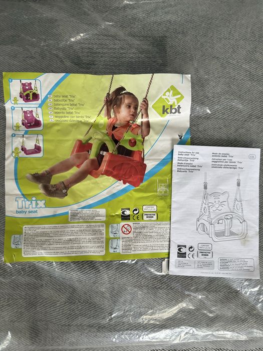 Гойдалки для дітей KBT Trix 3в1 Помаранчевий