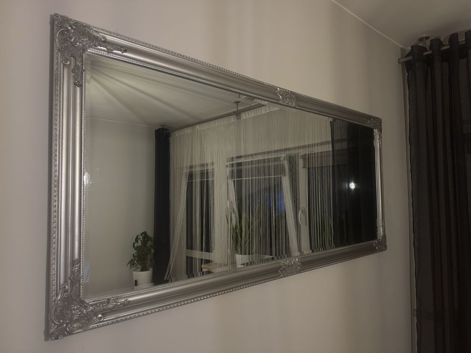 Piękne lustro duze srebrne Jysk glamour