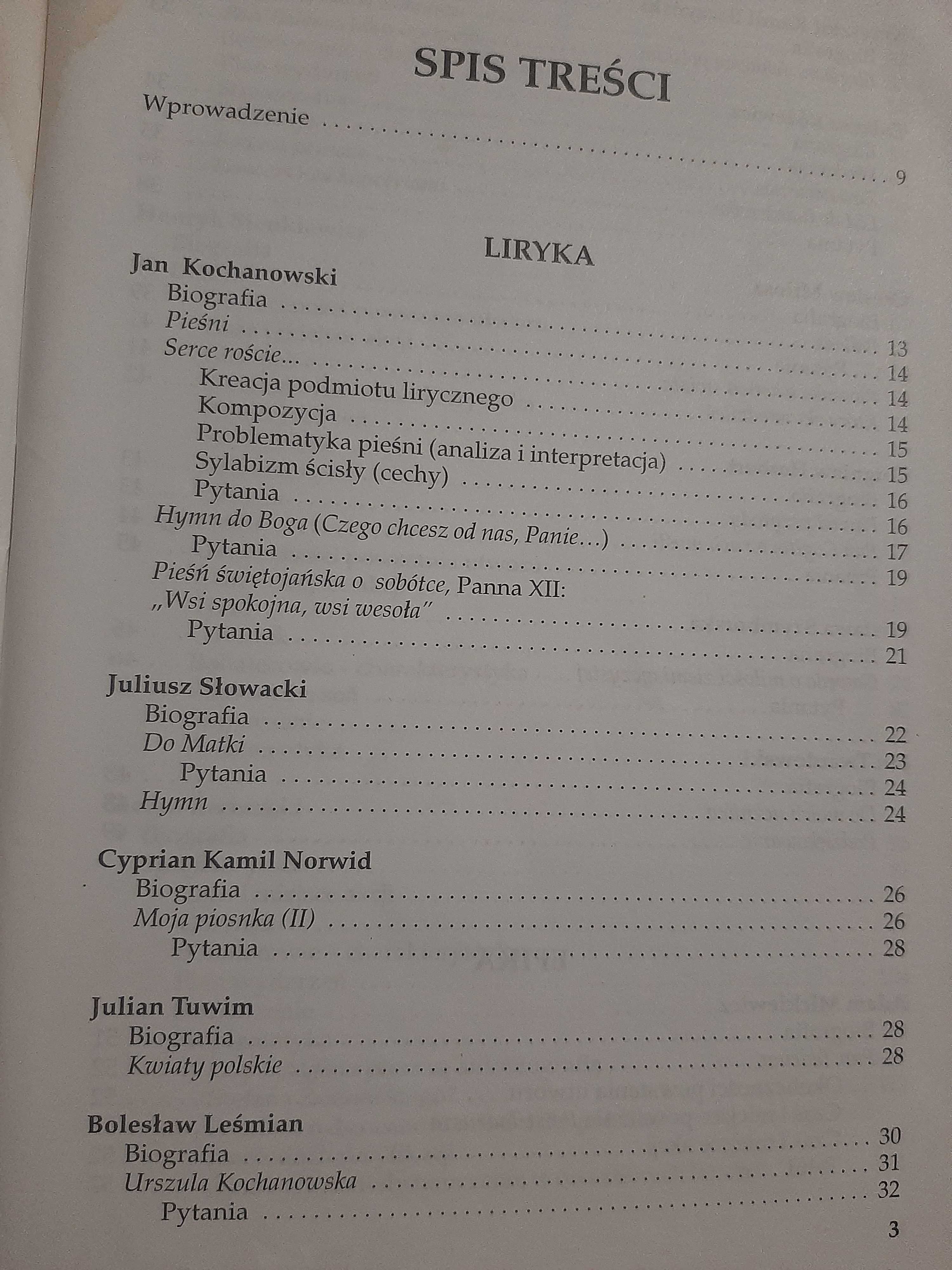 Książka streszczenia lektur 2 gimnazjum język polski