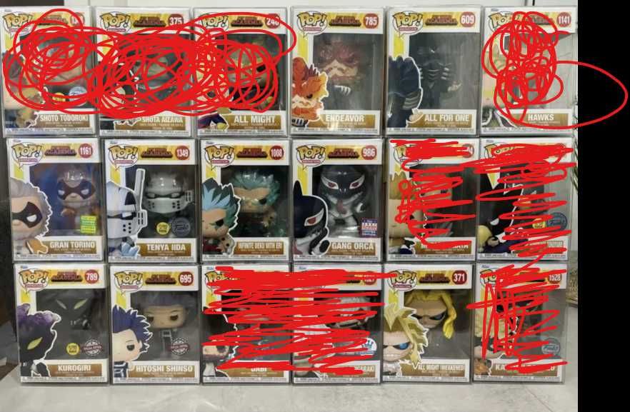 Funkos pops de Anime: My hero Academia, Overwatch e One piece