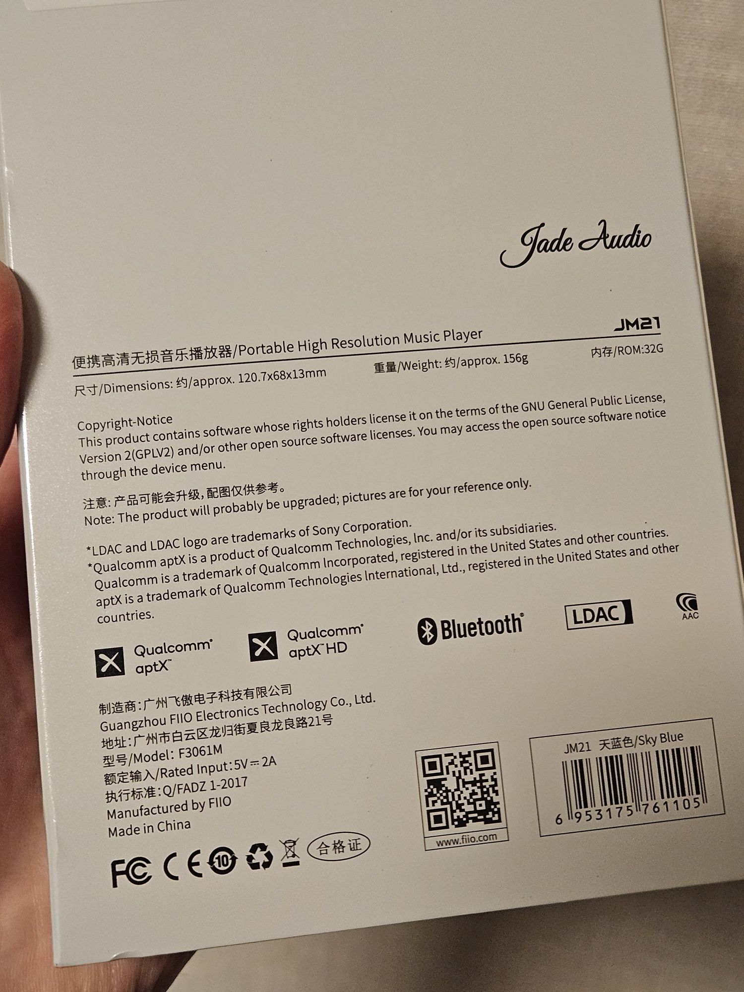 Запаковані‼️Fiio JM21 HiRes плеєр з Android 13 цапDAC