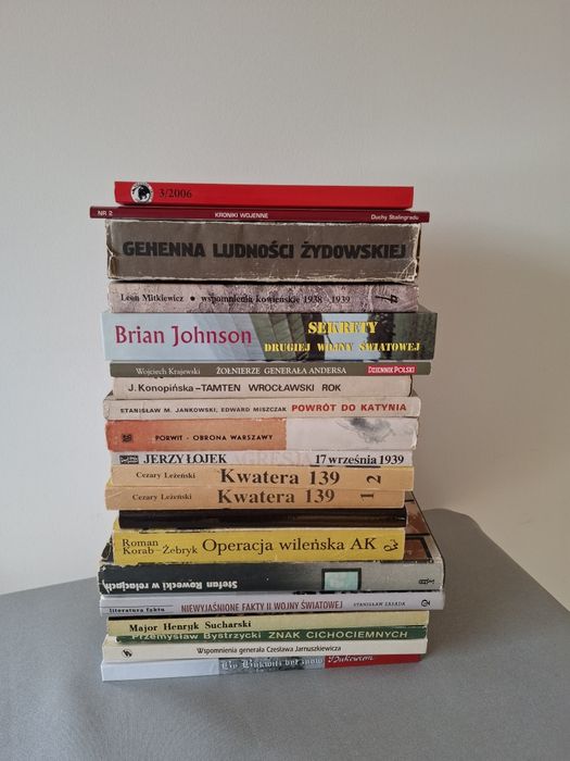 Książki historyczne. Zestaw 20 książek