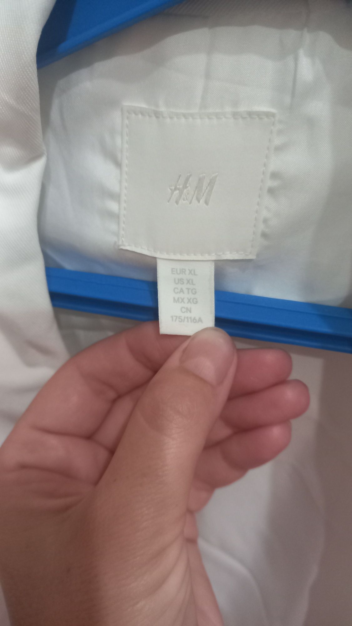 H&m білий піджак жакет XL XXL віскоза