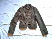 sztruksowa marynarka oliwkowa militarna H&M r. M, 38