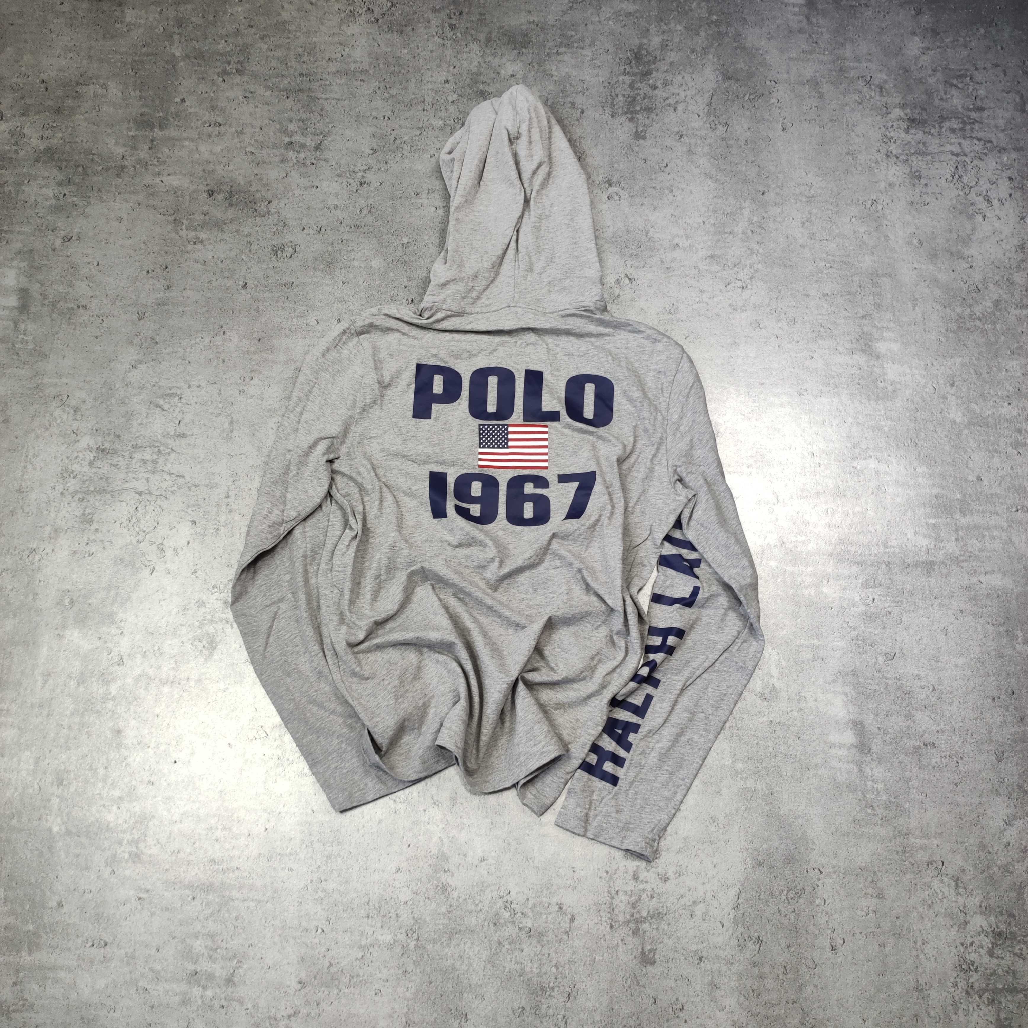 MĘSKA Lekka Bluza z Kapturem Hoodie Jak Koszulka Polo Ralph Lauren RL