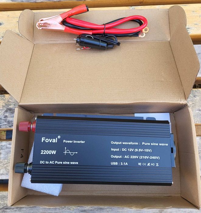 Інвертор 12V-220 FOVAL 2200W Чиста синусоїда. Інвектор.