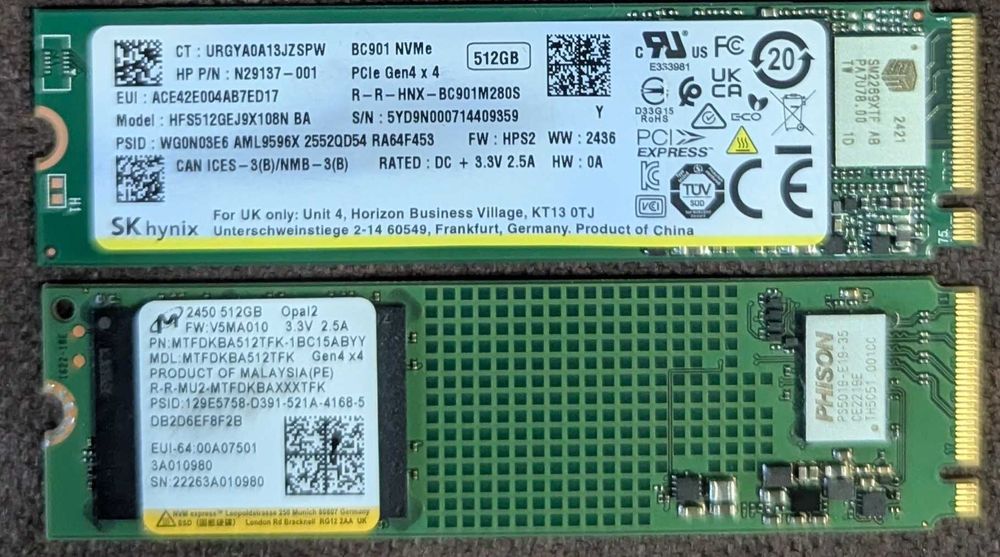 SSD M2 NVME PciE3.0/4.0 (256-512-1TB)