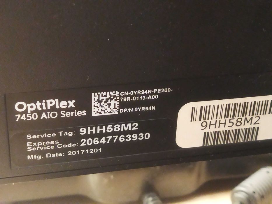 24"Моноблок сенсорний (AIO) DELL OptiPlex 7450/i5-7500/16 Gb/SSD 1 Tb/