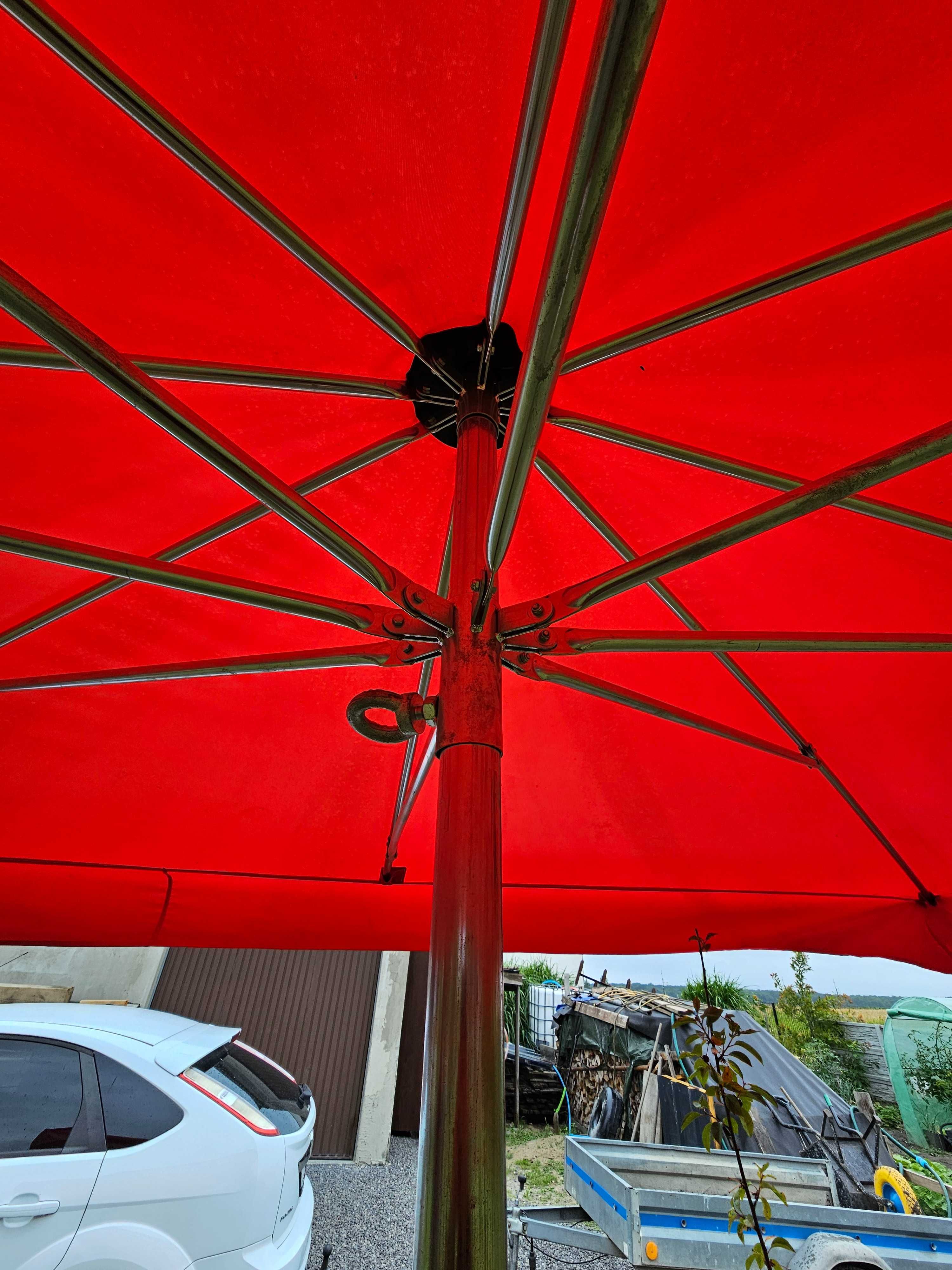 Parasol handlowy czerwony