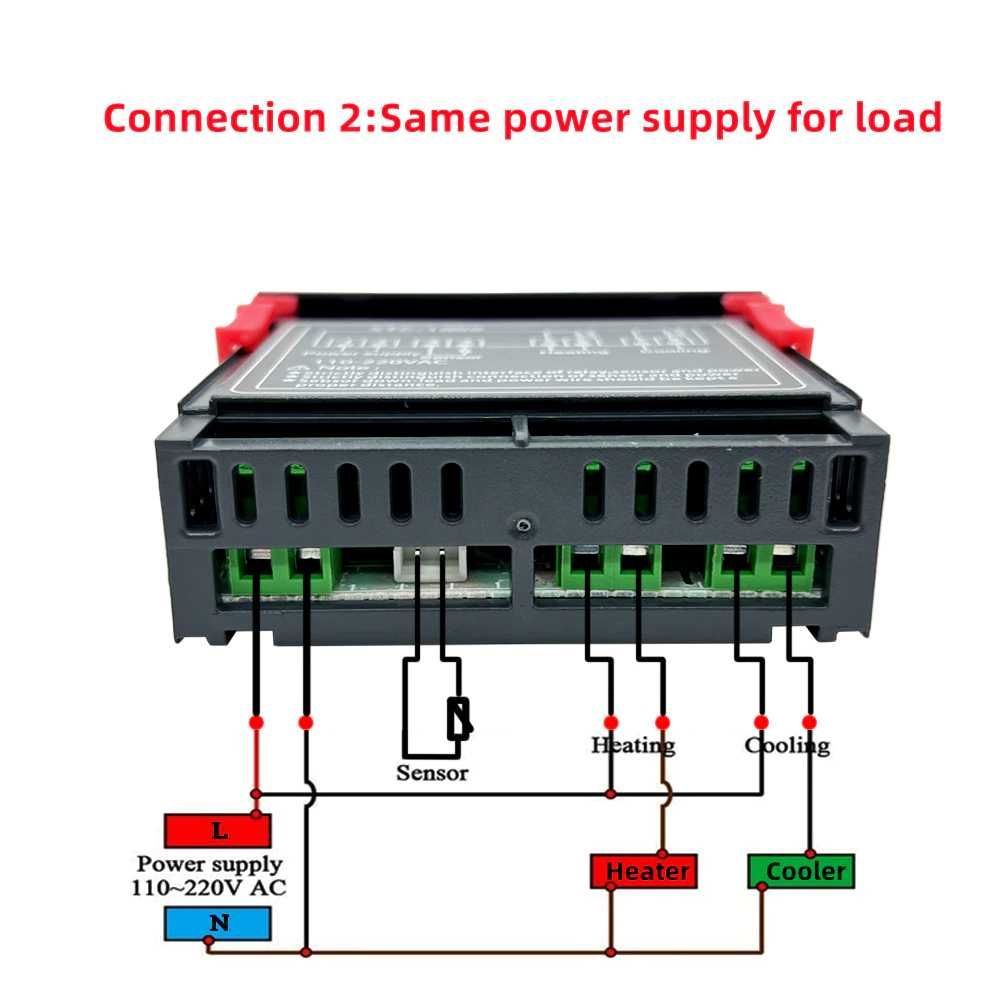 Controlador de temp. digital aquecimento refrigeração 220v - 12v - 24v