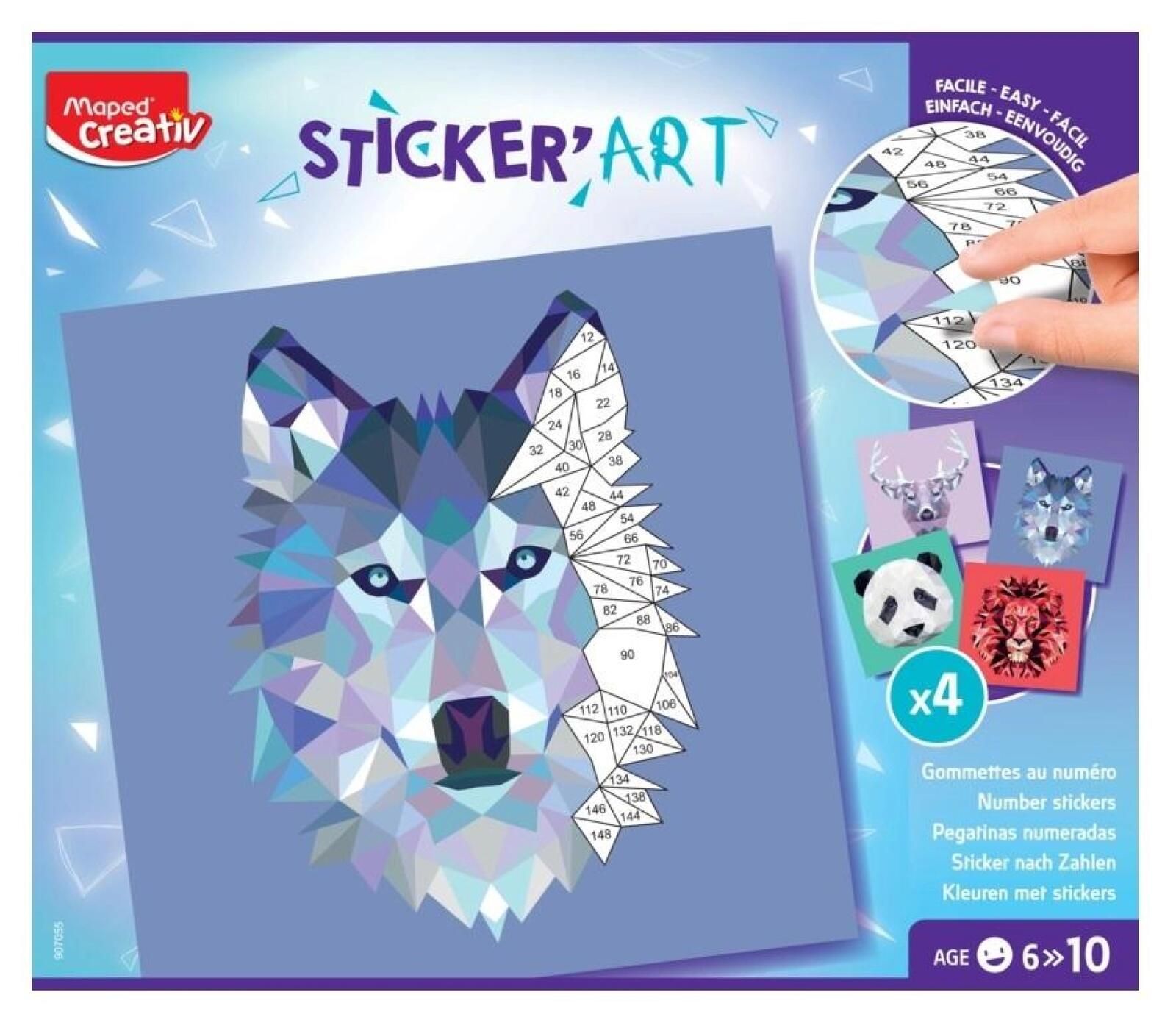 Przyklejanie po numerach Sticker Art Creativ Maped pudełko,214x261 mm