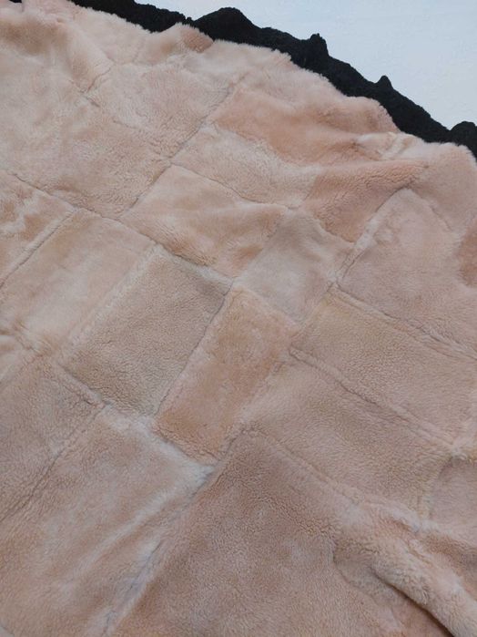 Коврик-плед из натурального меха ручной работы