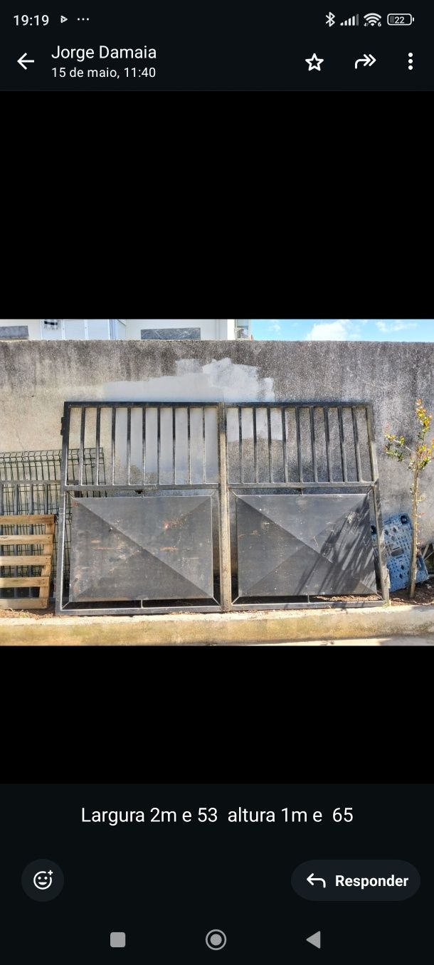 Portão  pequeno e grande galvanizado