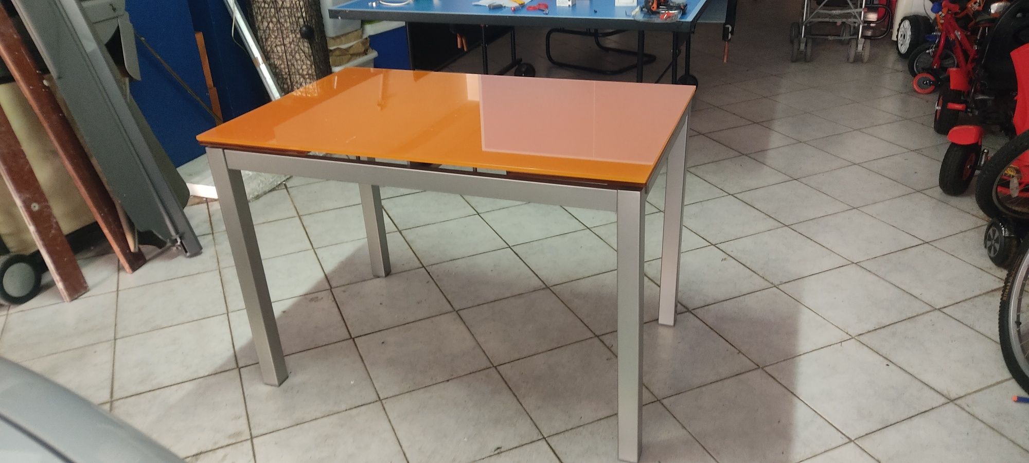 Mesa de cozinha estensivel vidro temperado