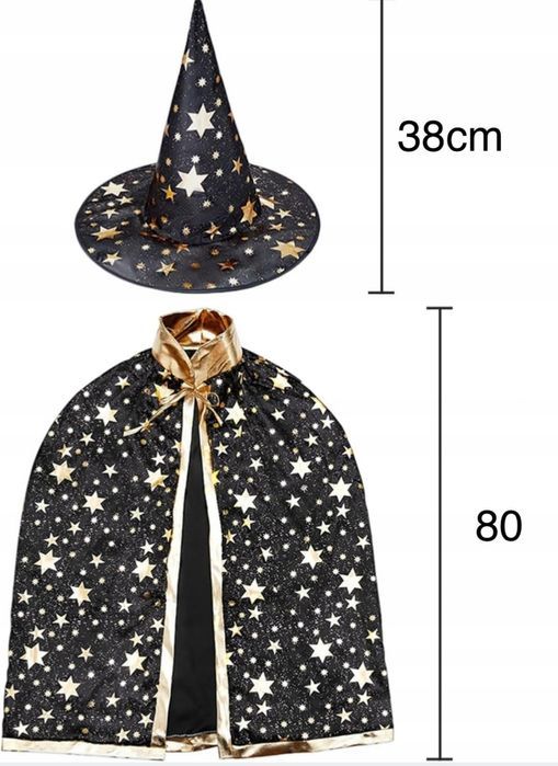 Nowy kostium przebranie czarodzieja magika dla dziecka