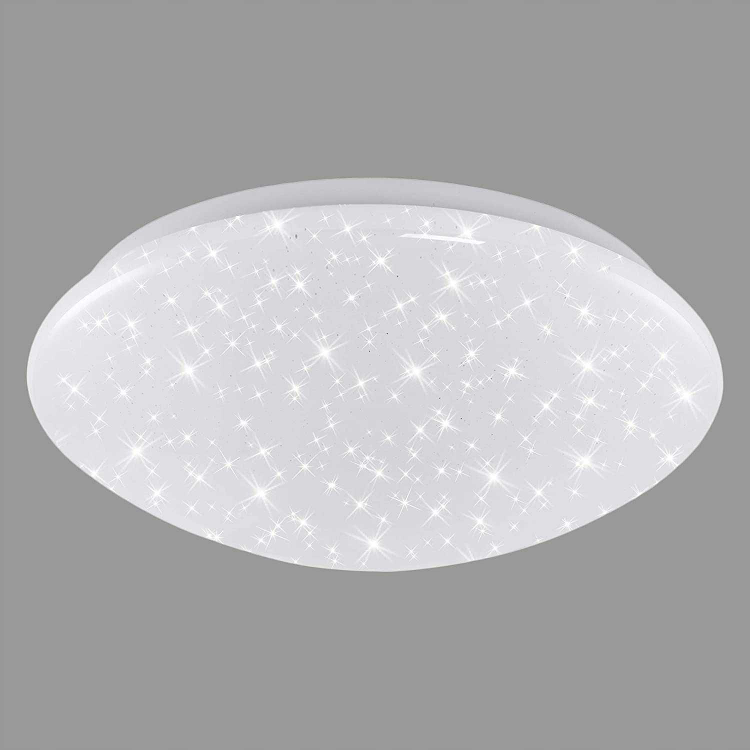 Plafon lampa sufitowy z efektem gwiazd okrągły Briloner 28cm LED