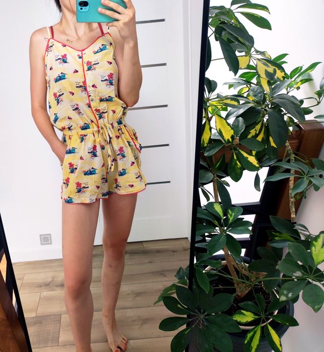 Kombinezon piękny żółty dopasowany idealny na lato F&F