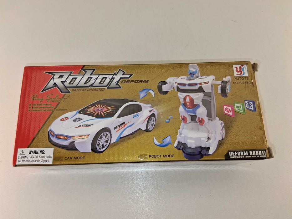 H163 Robot Transformers Auto BMW i8 Zmieniający Się Biały