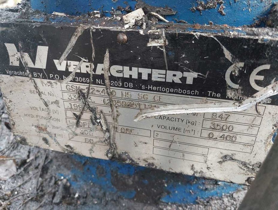 Czerpak chwytak  hydrauliczny  5 ramienny VERACHTERT GSM-22 do złomu