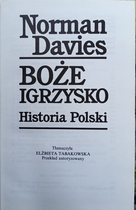 Boże Igrzysko "Norman Davies