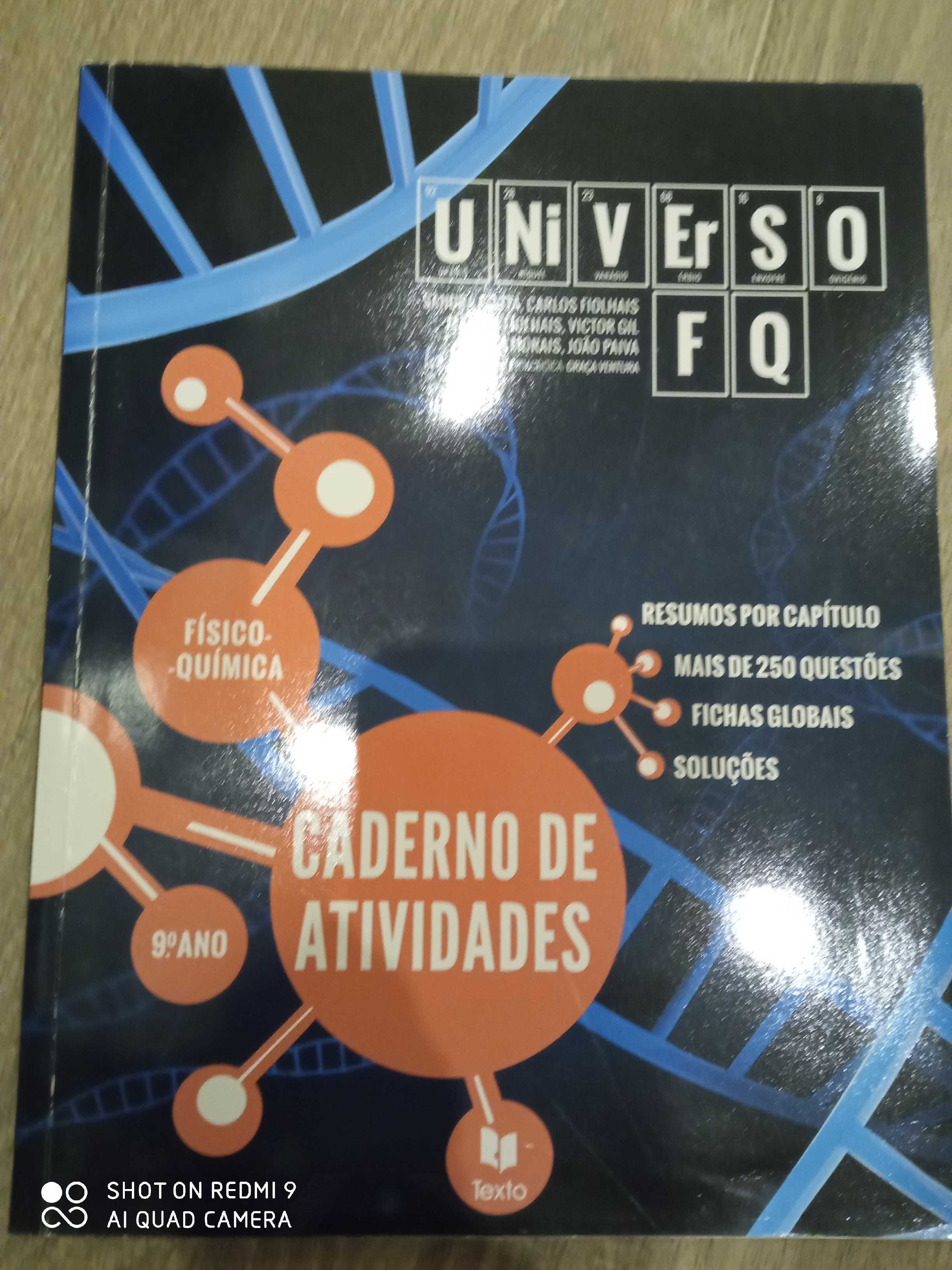 Caderno de atividades Universo FQ - Fisico-Quimica - 9º Ano