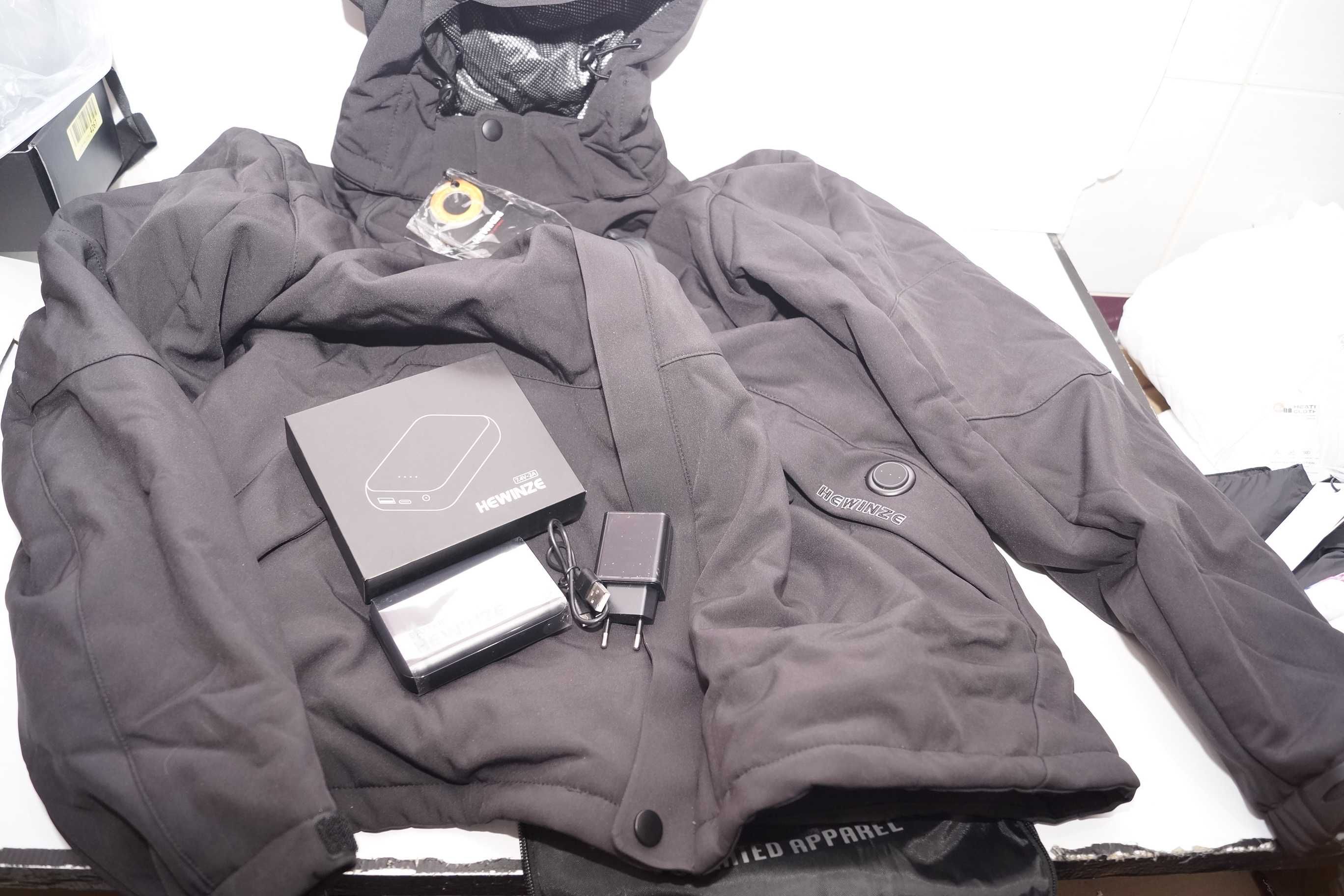 Podgrzewana kurtka męska softshell czarna HEWINZE Men-9989 rozmiar XL