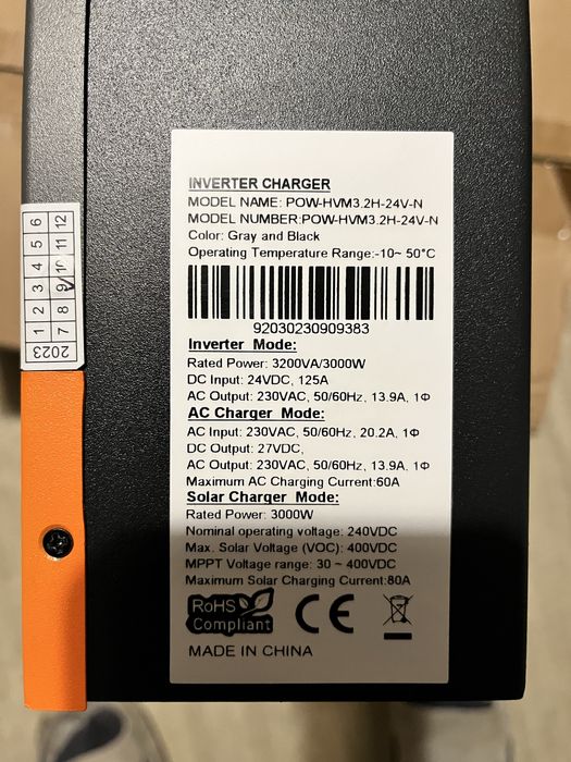 Інвертор 3квт POWMR POW-HVM3.2H-24V