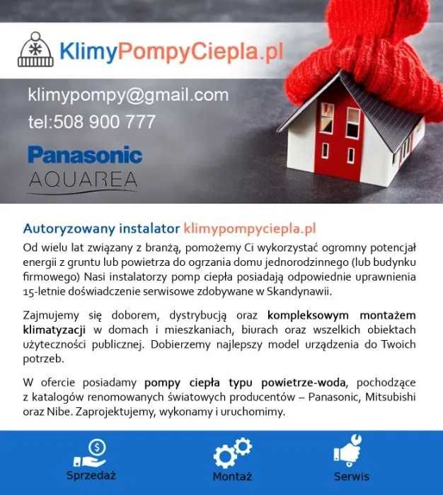 Pompa ciepła Panasonic HP 9kW z montażem A+++ WC09J3E5 Kotłownia