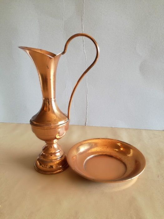 Jarro e Bacia em cobre