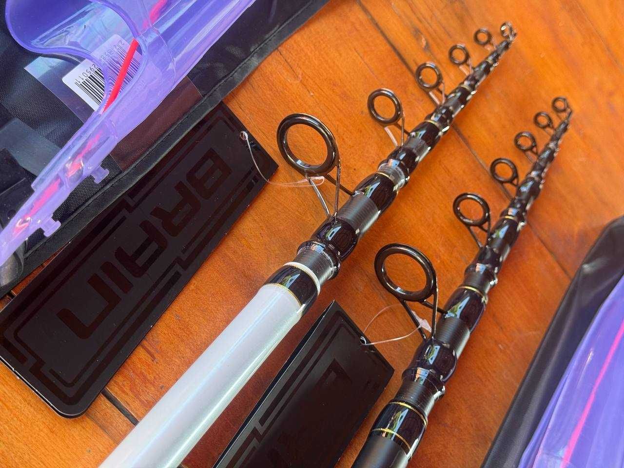 Карповое удилище телескоп Brain Apex Tele Carp Black 3-3,3-3,6-3,9-4,2