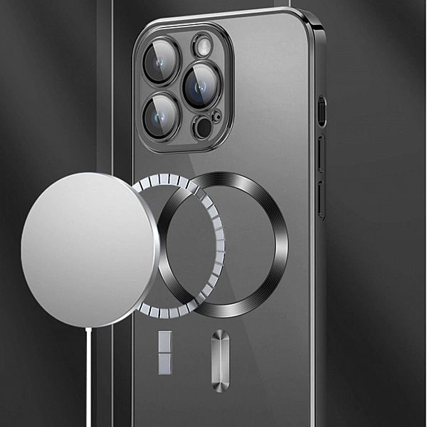 Etui Wozinsky Electroplated Magsafe na Samsung Galaxy S24 FE - czarne