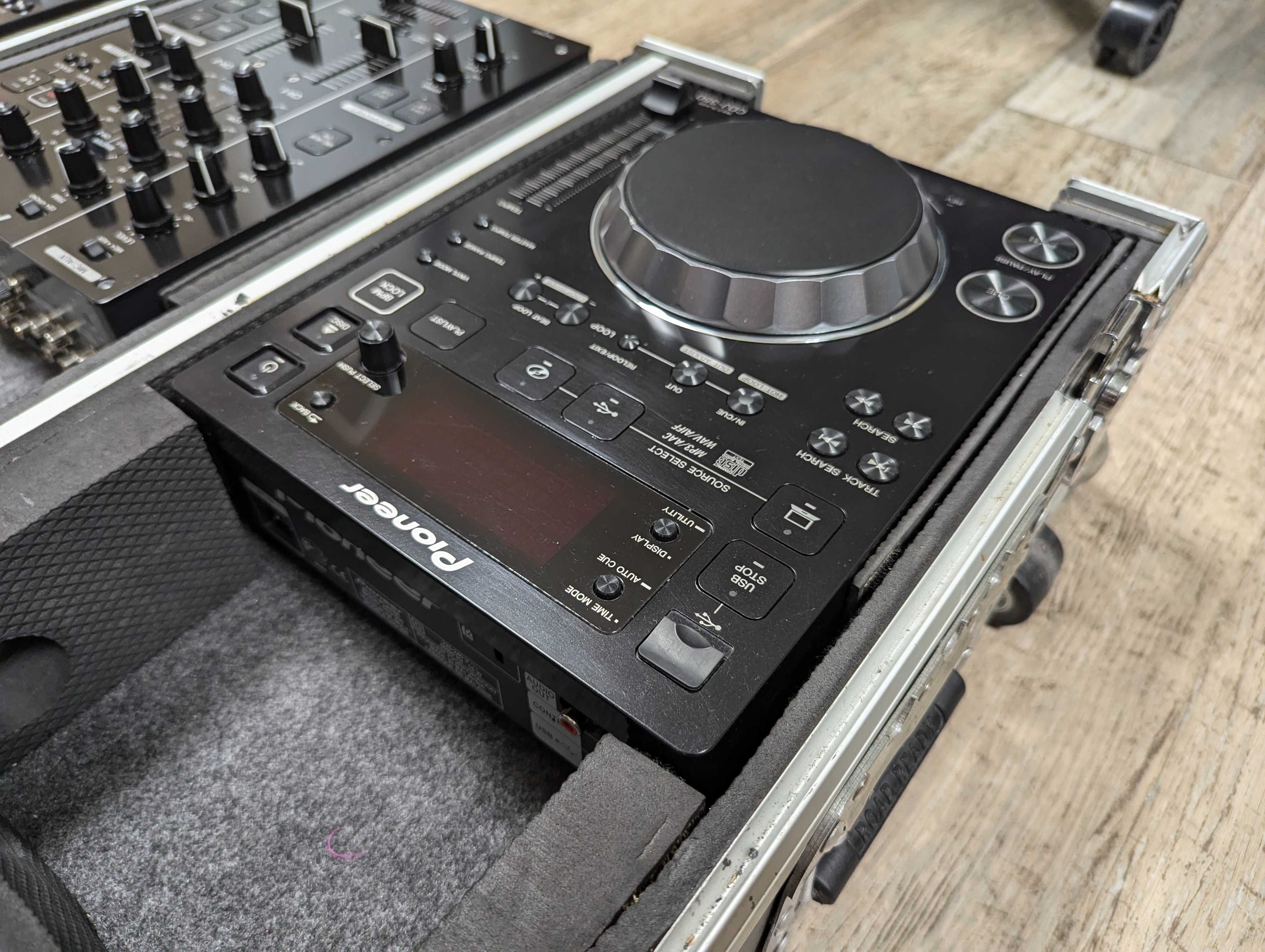 Pioneer CDJ 350 + DJM 350 USB / CD / REKORDBOX case z kółkami, DOWÓZ !