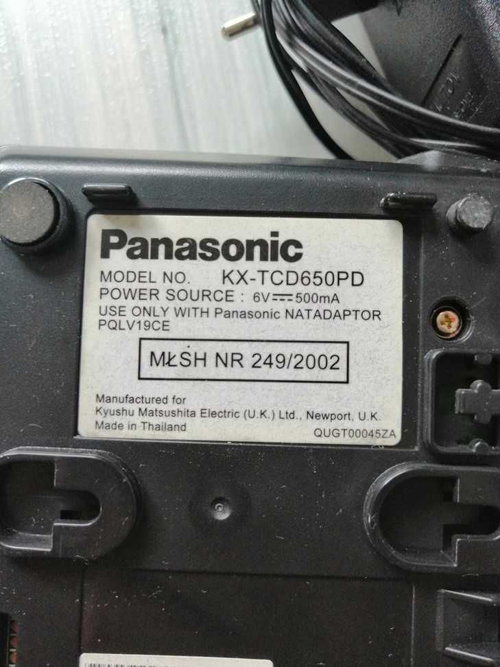 Telefon stacjonarny, bezprzewodowy Panasonic KX-TCD650PD + zasilacz.