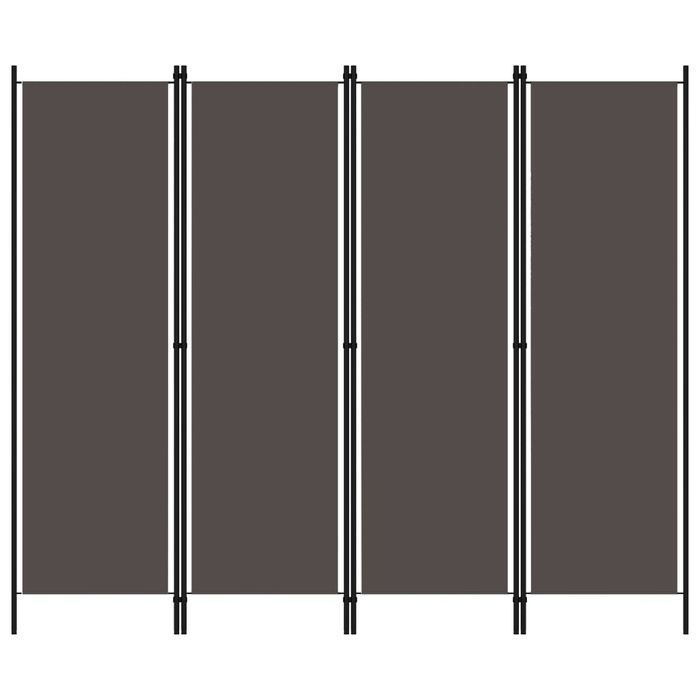 Vidaxl Parawan 4-Panelowy, Antracytowy, 200 X 180 Cm