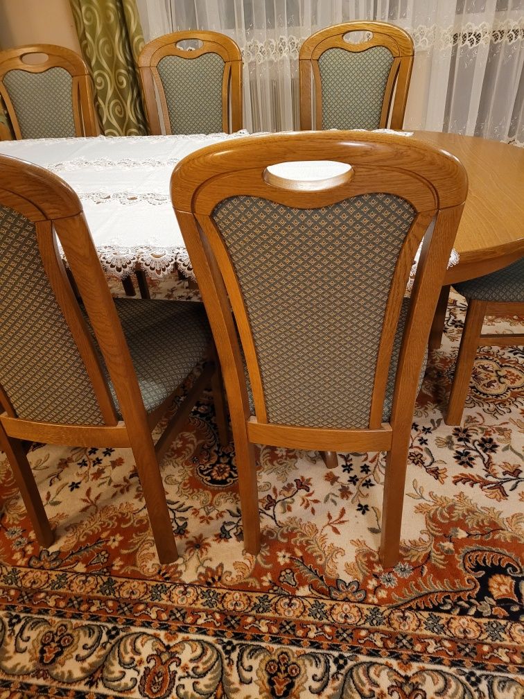 Stół I 8dębowych krzeseł