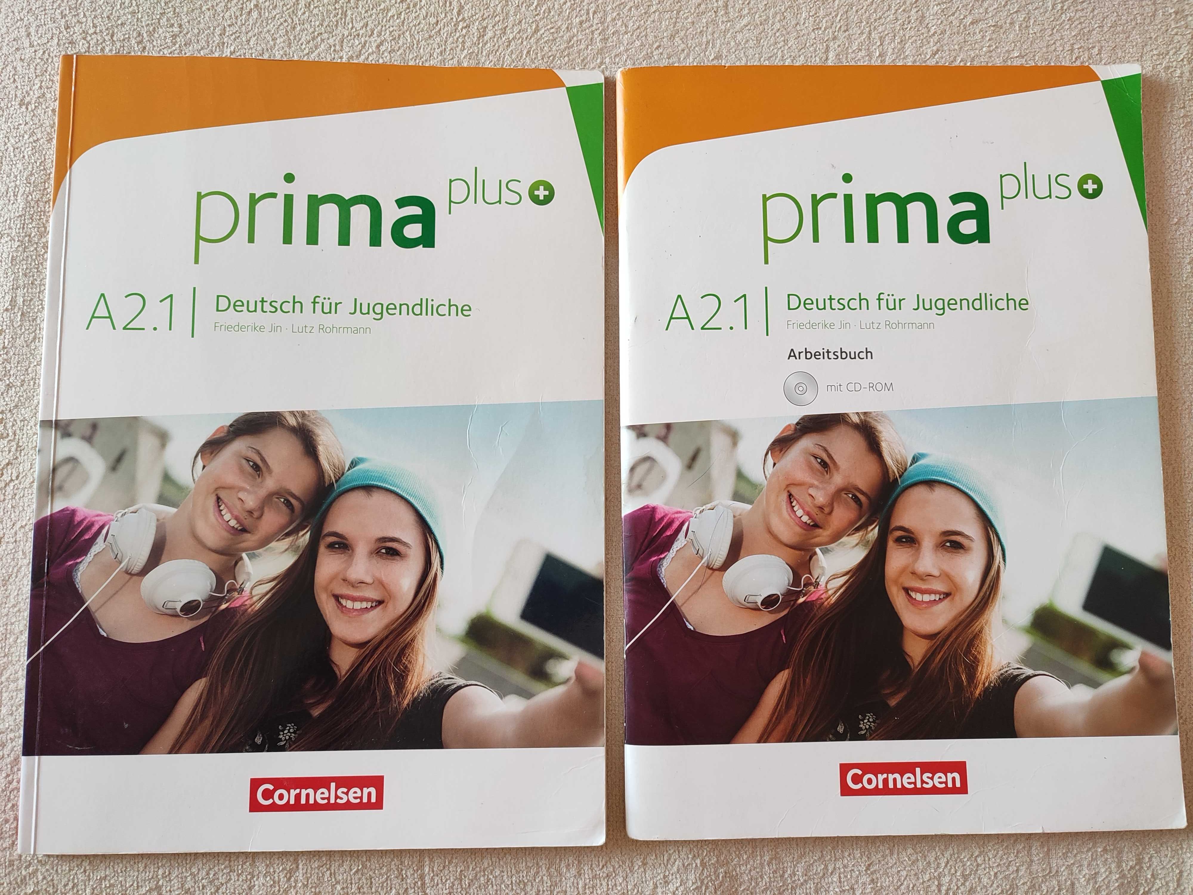 Чистий комплект підручників з німецької мови Prima plus A2.1