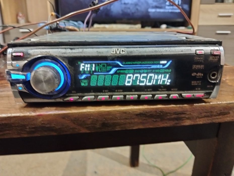 Автомагнітола. JVC KD-DV6405, процесор, DVD, 1din