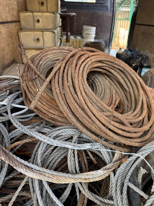 Трос б/у 9мм 50-70м