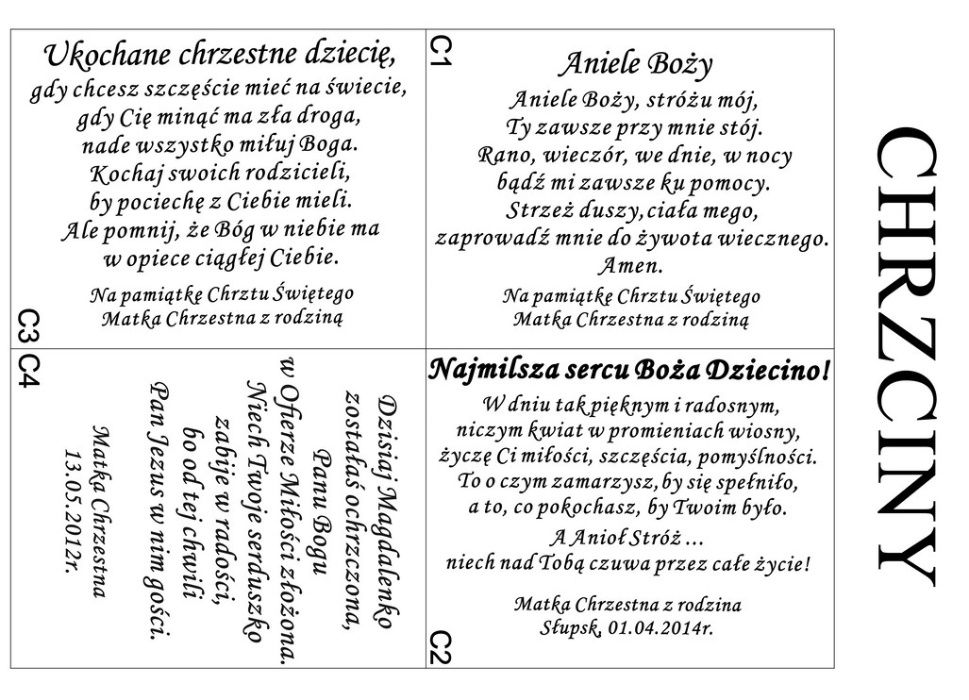 Obraz dla DZIEWCZYNKI z dedykacją na KOMUNIĘ - CHRZCINY A2-D9