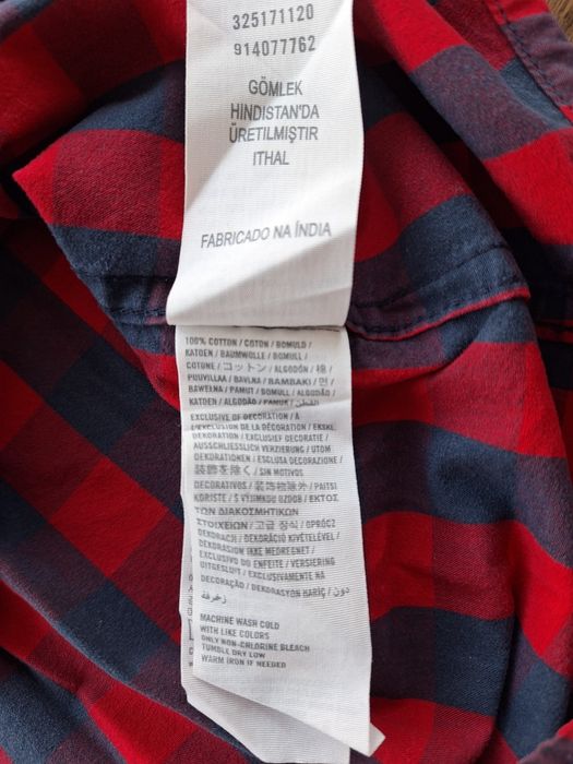 Camisa xadrez Hollister manga comprida. Tam. L
