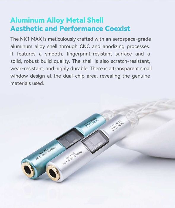 ‼️ NiceHCK NK1 Max - портативный ЦАП DAC усилитель для наушников