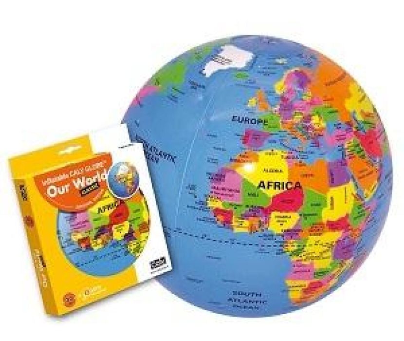 Globus 30 cm - Nasz Świat, piłka oprawa: karton