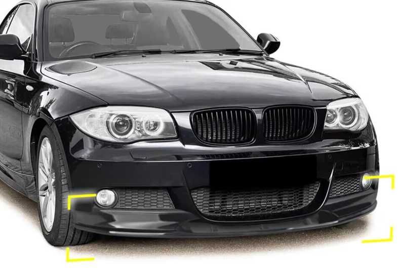 Dokładka zderzak M PAKIET SPLITTER CZARNY POŁYSK BMW E82 E88 2007/2013
