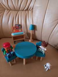 Drewniane MEBELKI DO JADALNI do domku lalek zabawka dla dzieci 3+