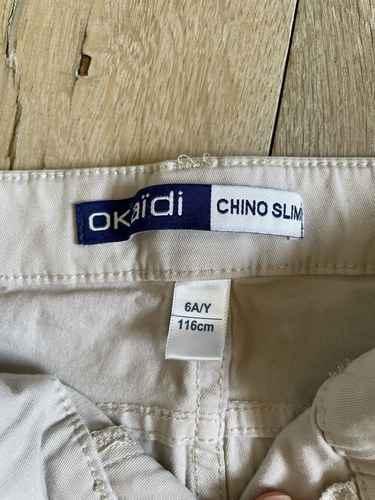 Spodnie chinosy dla chłopca Okaidi