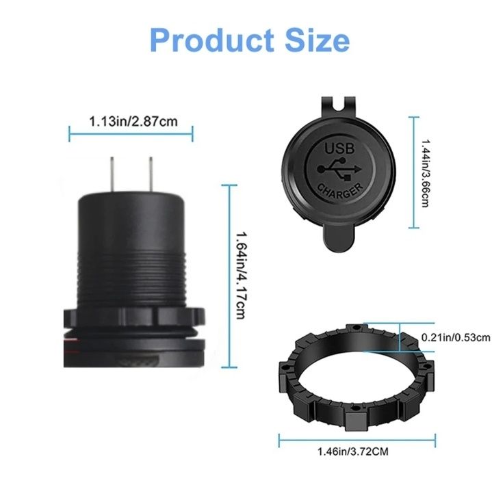 Ładowarka 2xUSB 3.0 1xUSB C, samochód, quad, motocykl
